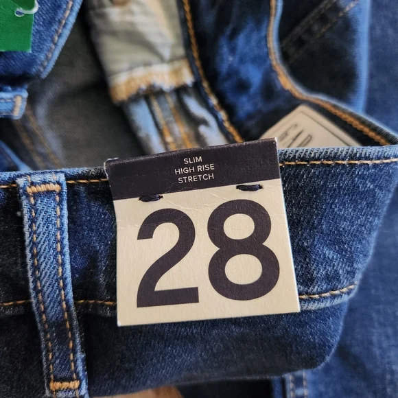 NWT Gap Dark Indigo Blue Vintage Slim High Rise Jeans - Picture 7 of 8